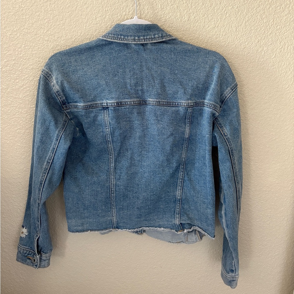 Abercrombie Kids 13/14 Daisy Embroidered Denim Jacket - Picture 6 of 12